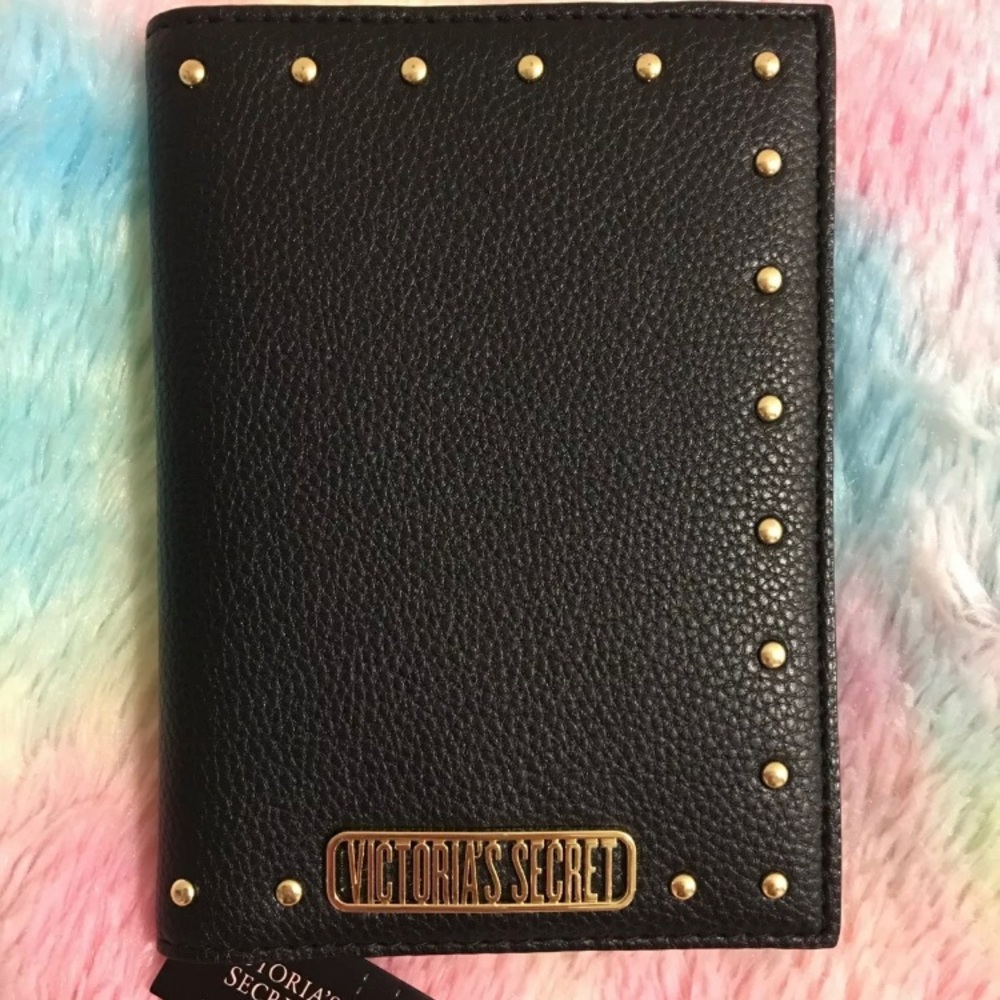 Victoria' Secret Black Studded Logo Passport Cover